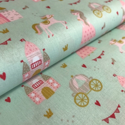 Baumwolle | Pretty Princess | mint rosa